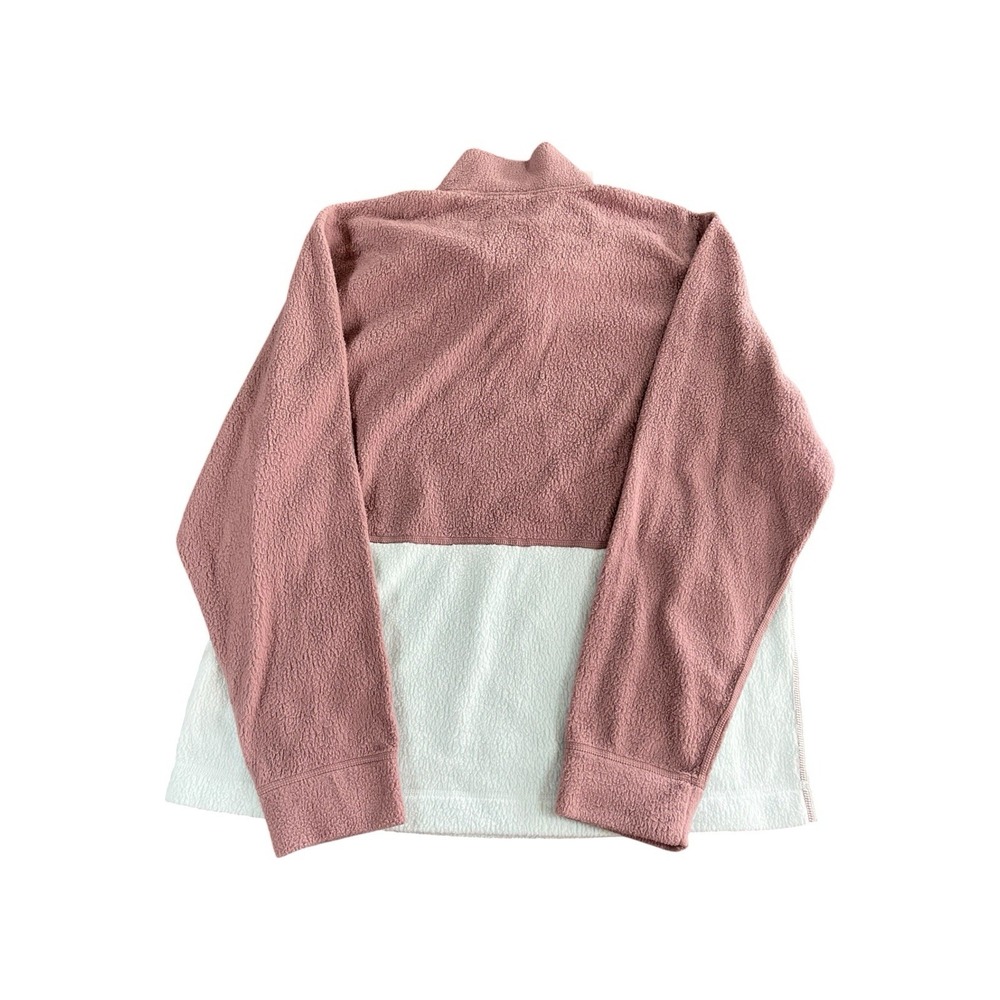 The North Face Snap-T Women's Jacket Size S Pink White Colorblock Snap Neck - Picture 2 of 3